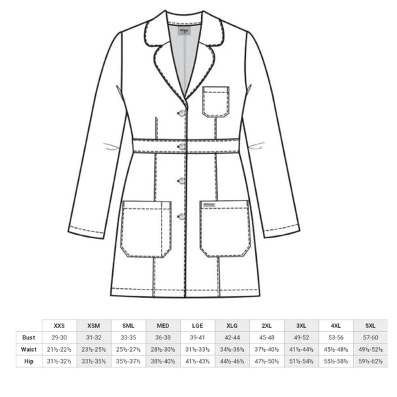 *SOLD**GREYS ANATOMY 3 POCKET INSET LAB COAT - Picture 4 of 5